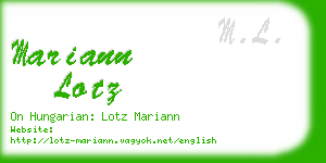 mariann lotz business card